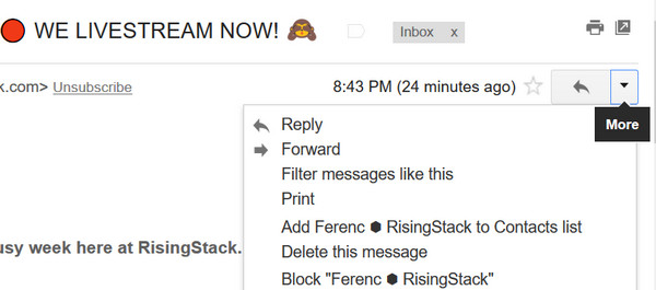 chặn tài khoản email