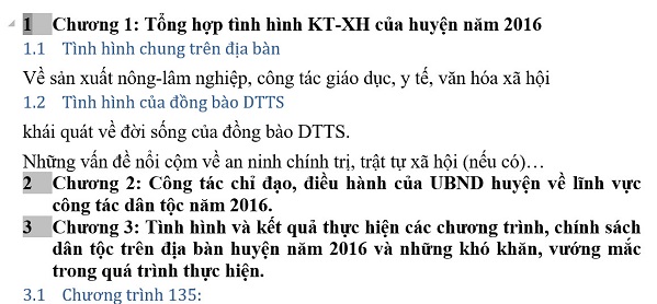 ẩn số thứ tự đầu chương cho mục lục