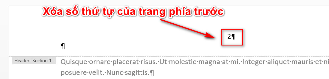 kết quả đánh số trang