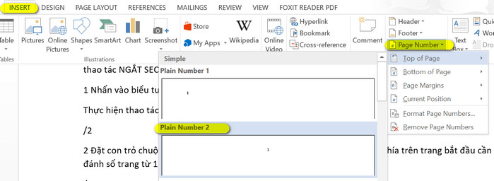 đánh số trang từ trang 3 trong word