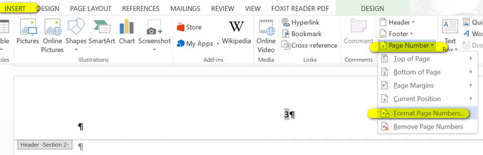 đánh số trang từ trang 3 trong word