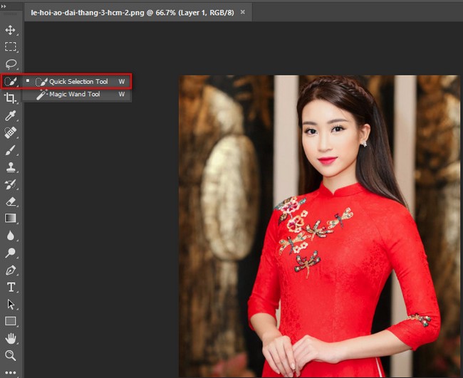 Chọn công cụ tạo vùng chọn