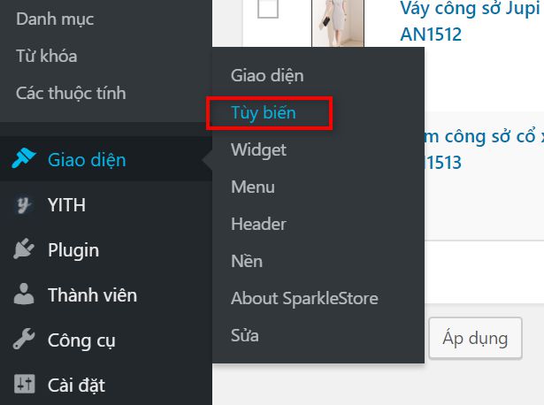 tùy biến giao diện
