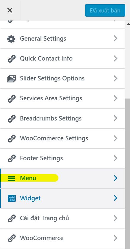 thêm menu