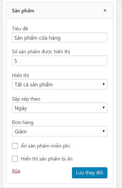 sản phẩm cửa hàng