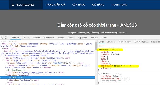 bổ sung css