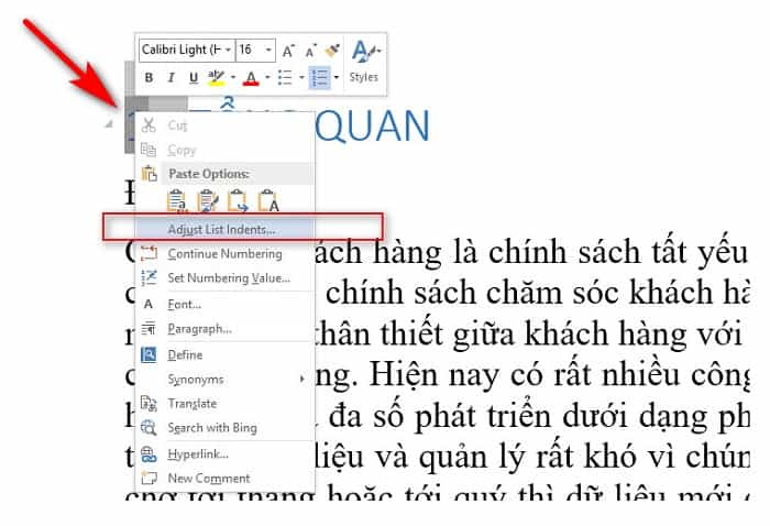 mục lục hình ảnh word