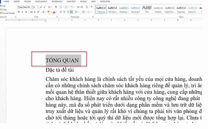 mục lục tự động cho hình ảnh trong word
