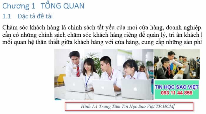 đánh số tự động cho hình ảnh trong word