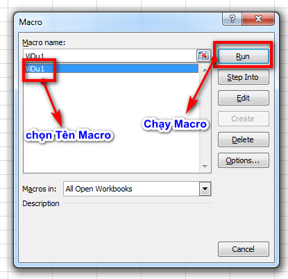 Chạy một Macro