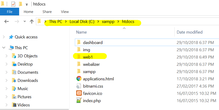 giải nén gói cài đặt wordpress vào thư mục htdocs trên máy tính