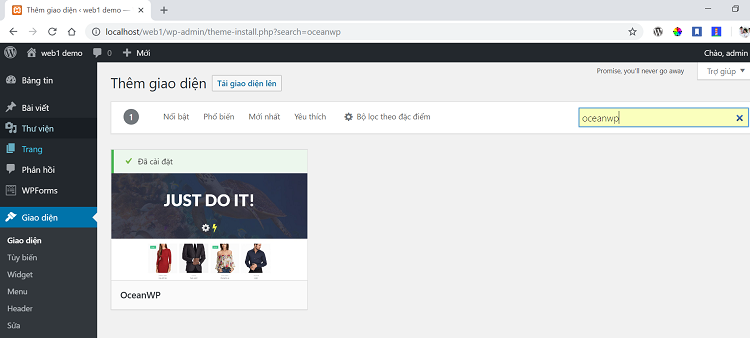 cài đặt theme cho website tin tức bằng wordpress