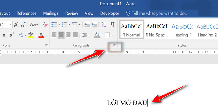 chỉnh paragraph tự động ngắt trang 