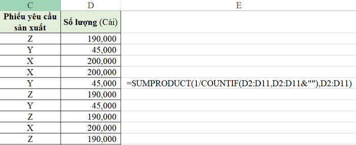 công thức sumproduct