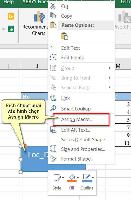 tạo macro trong excel