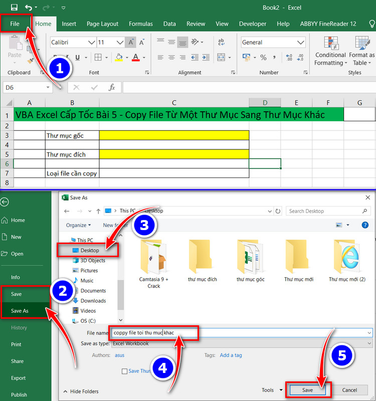 lưu file trước khi thực hành