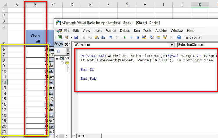 lệnh if và end if