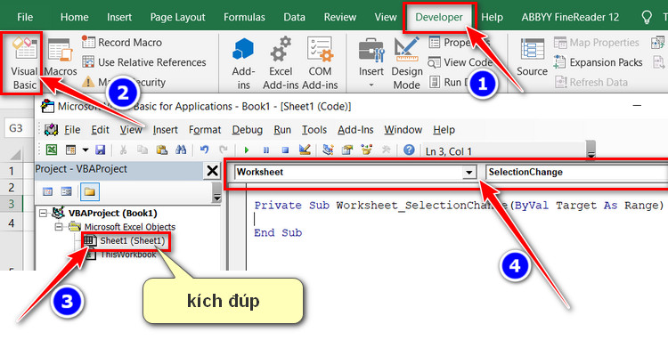 worksheet trong visual basic