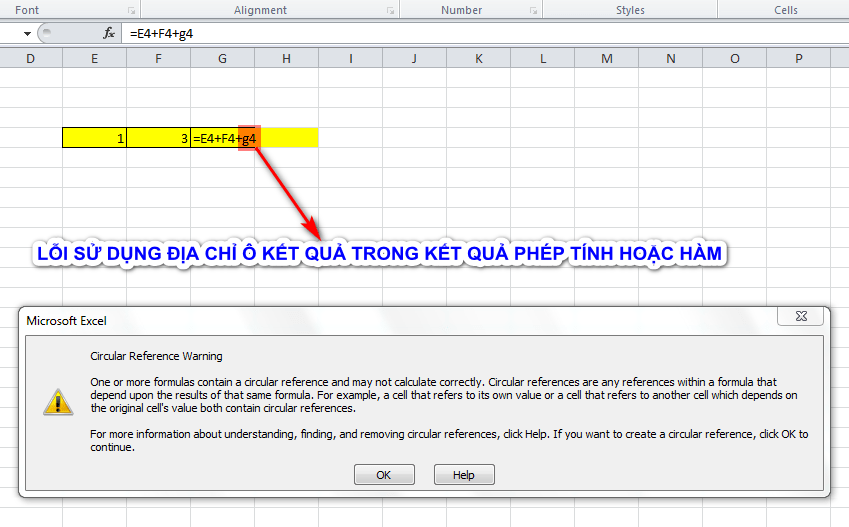 Circular Reference warning!