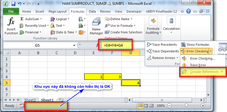 Circular Reference warning!