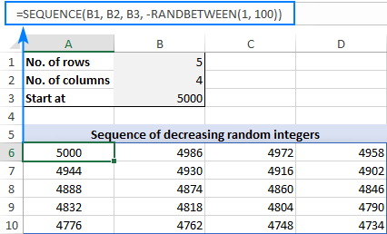 dùng random với chuỗi giảm dần