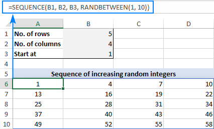 dùng random với chuỗi tăng dần trong sequence