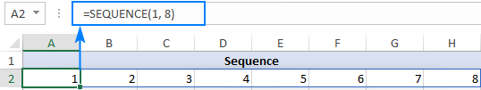 dùng hàm sequence với cột