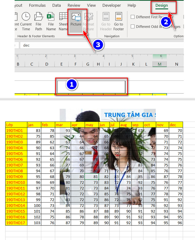 chèn hình trong excel
