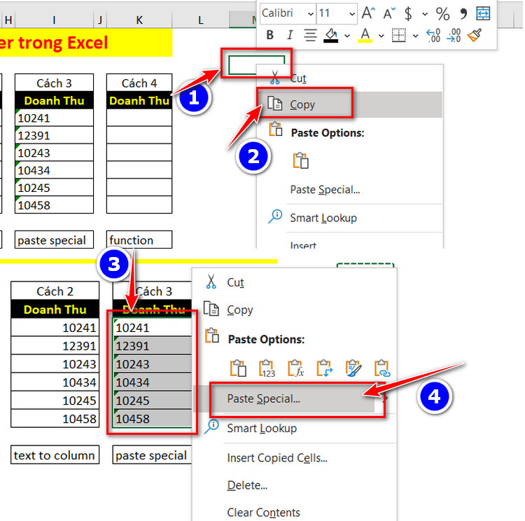 định dạng number
