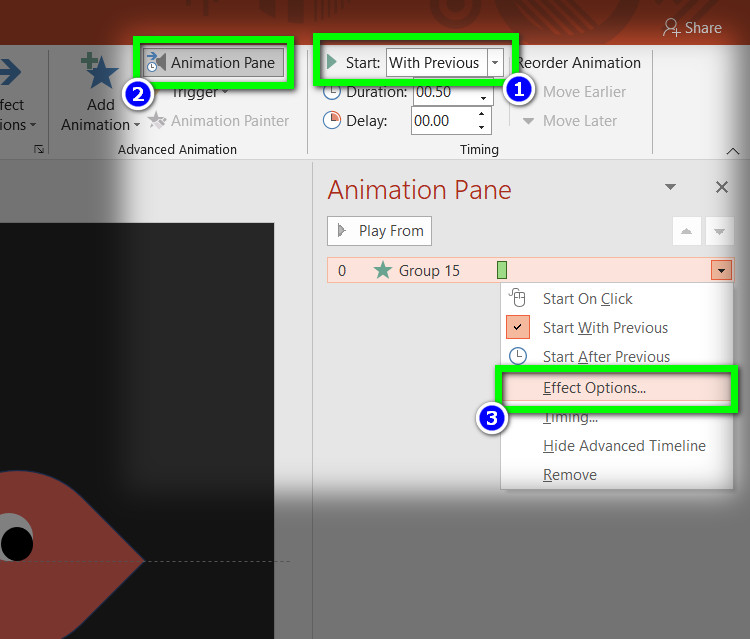 animation pane