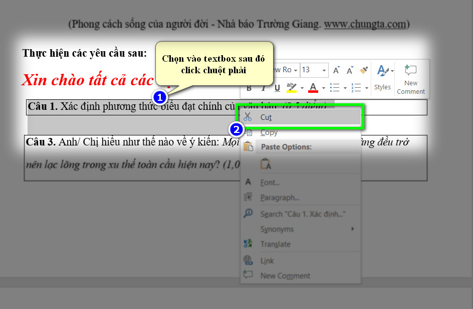 xóa nội dung