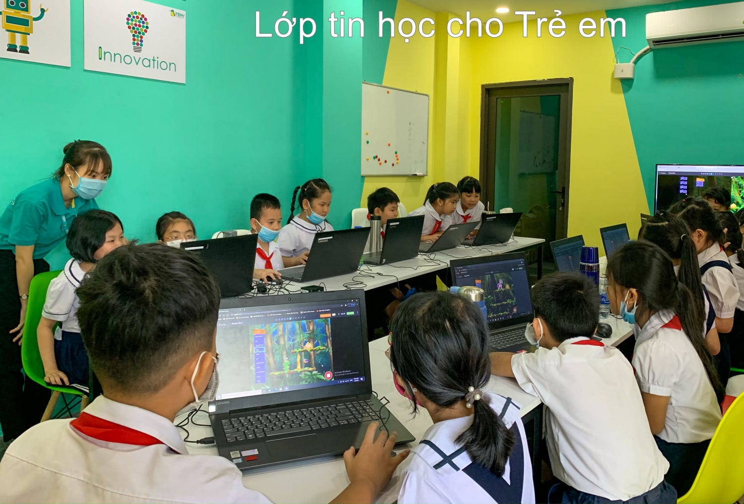 trung tâm tin học cho thiếu nhi, học sinh