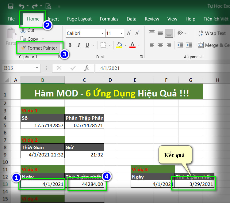 định dạng ngày