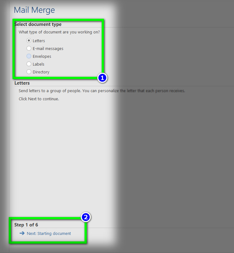 chọn kiểu tài liệu