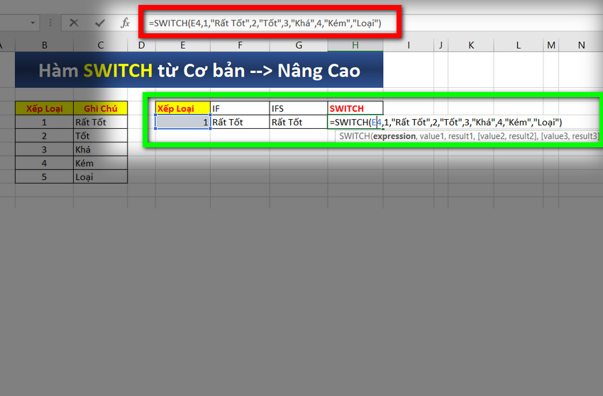 hàm switch