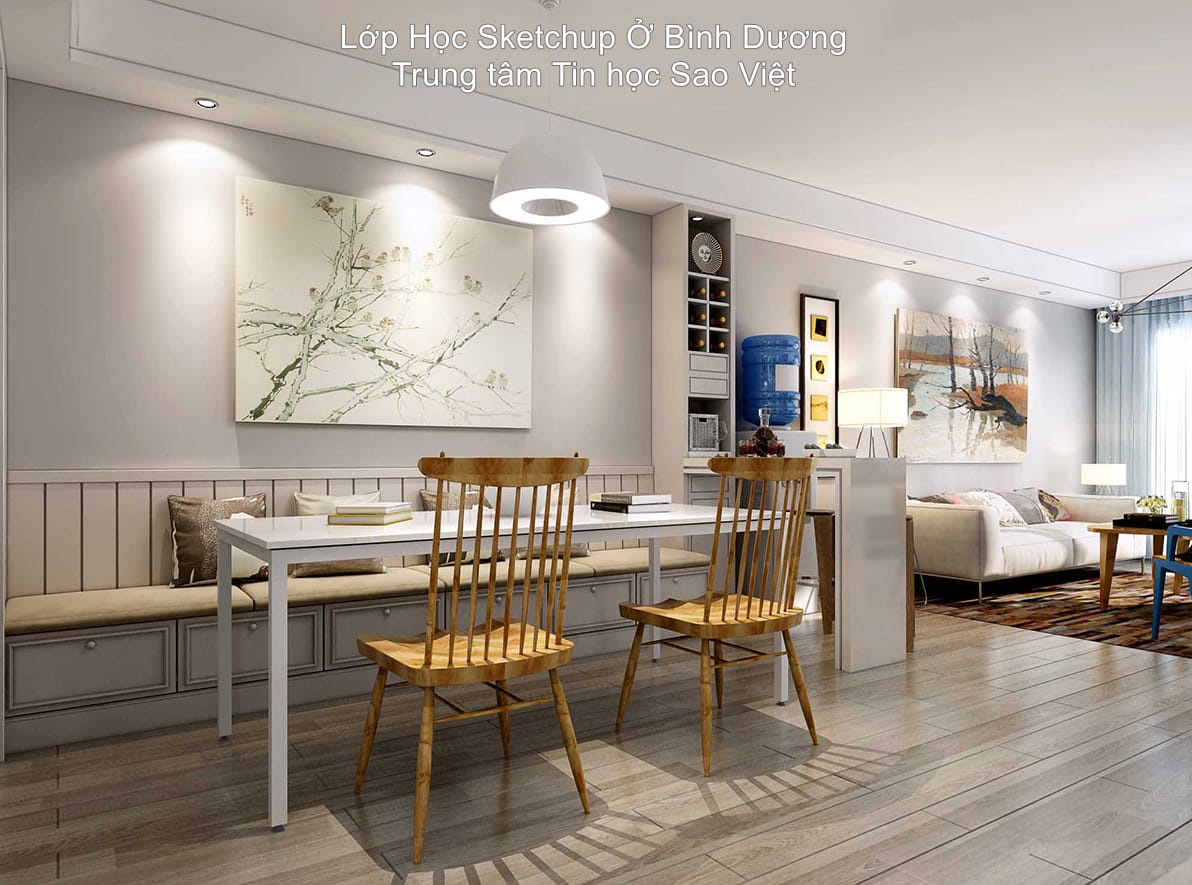 thiết kế nội thất bằng Sketchup