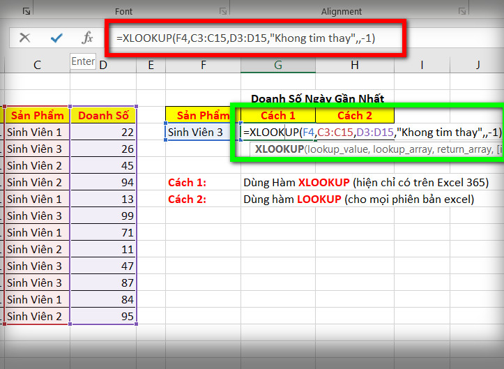 hàm xlookup