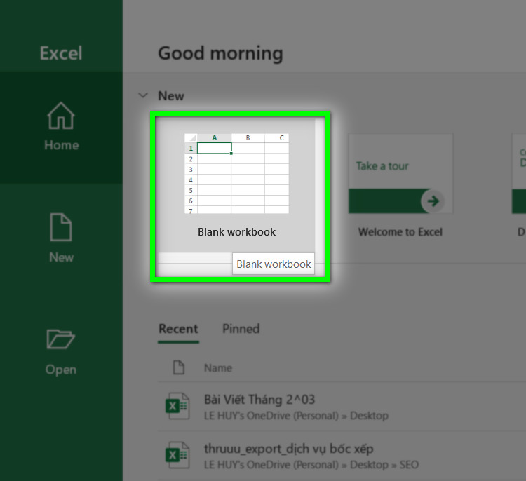 tạo file mới