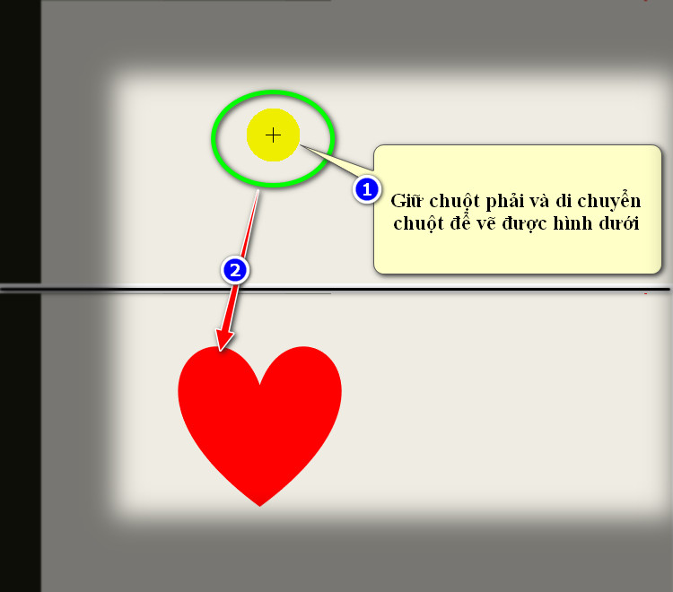 giữ chuột phải để vẽ