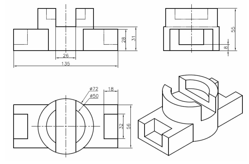 bài tập Autocad 3D - bài tập số 10