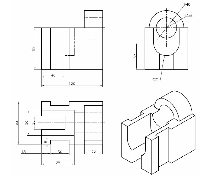 bài tập Autocad 3D - bài tập số 11