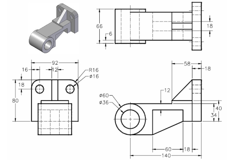 bài tập Autocad 3D - bài tập số 11