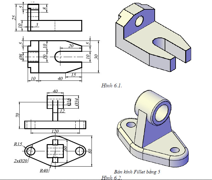 bài tập Autocad 3D - bài tập số 6