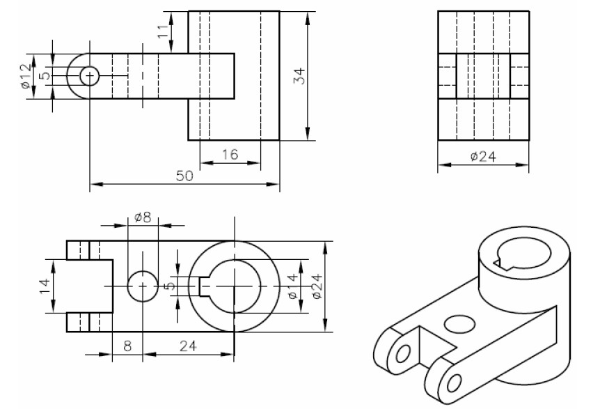 bài tập Autocad 3D - bài tập số 9