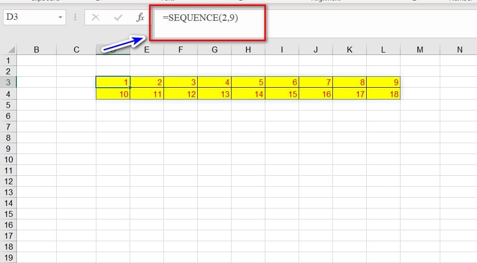 Hình sequence nhiều hàng