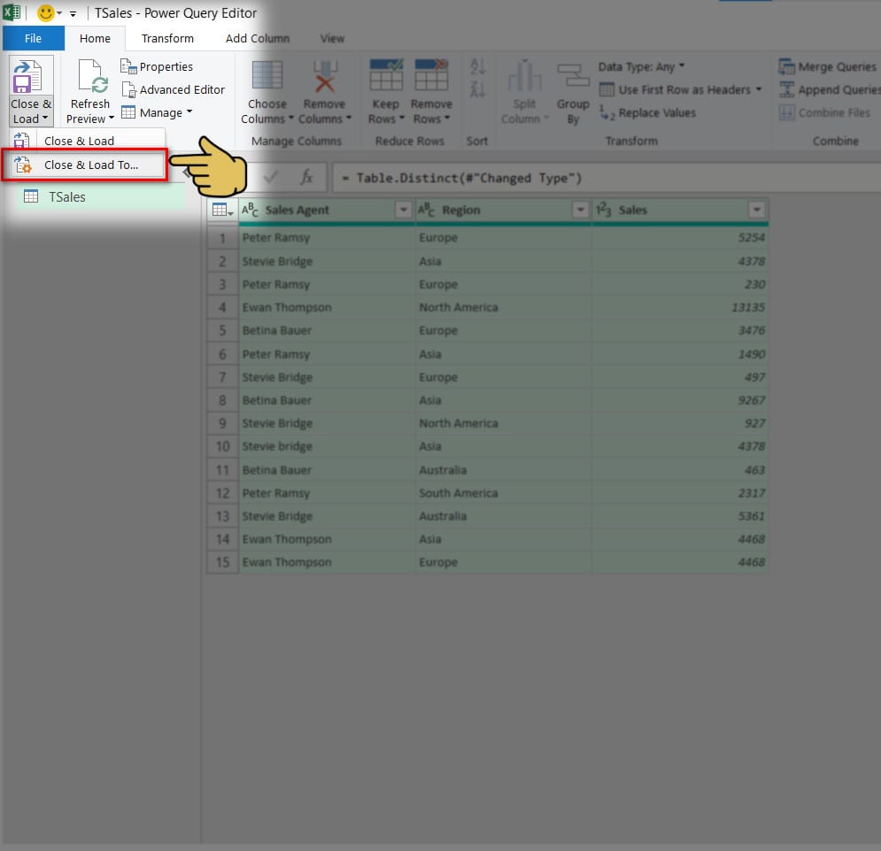 hình ảnh chọn close and load to