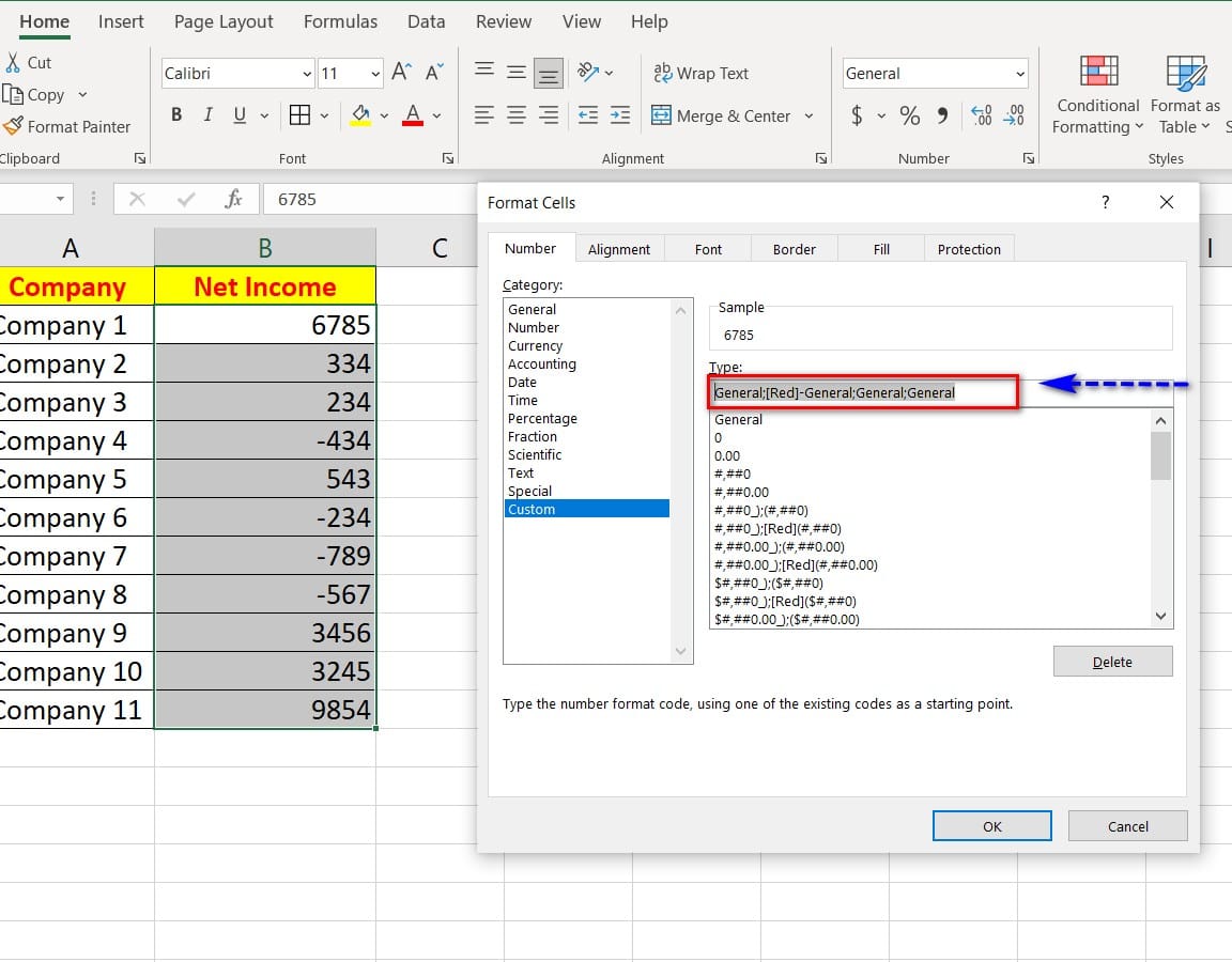 hình ảnh gõ công thức tô màu số âm