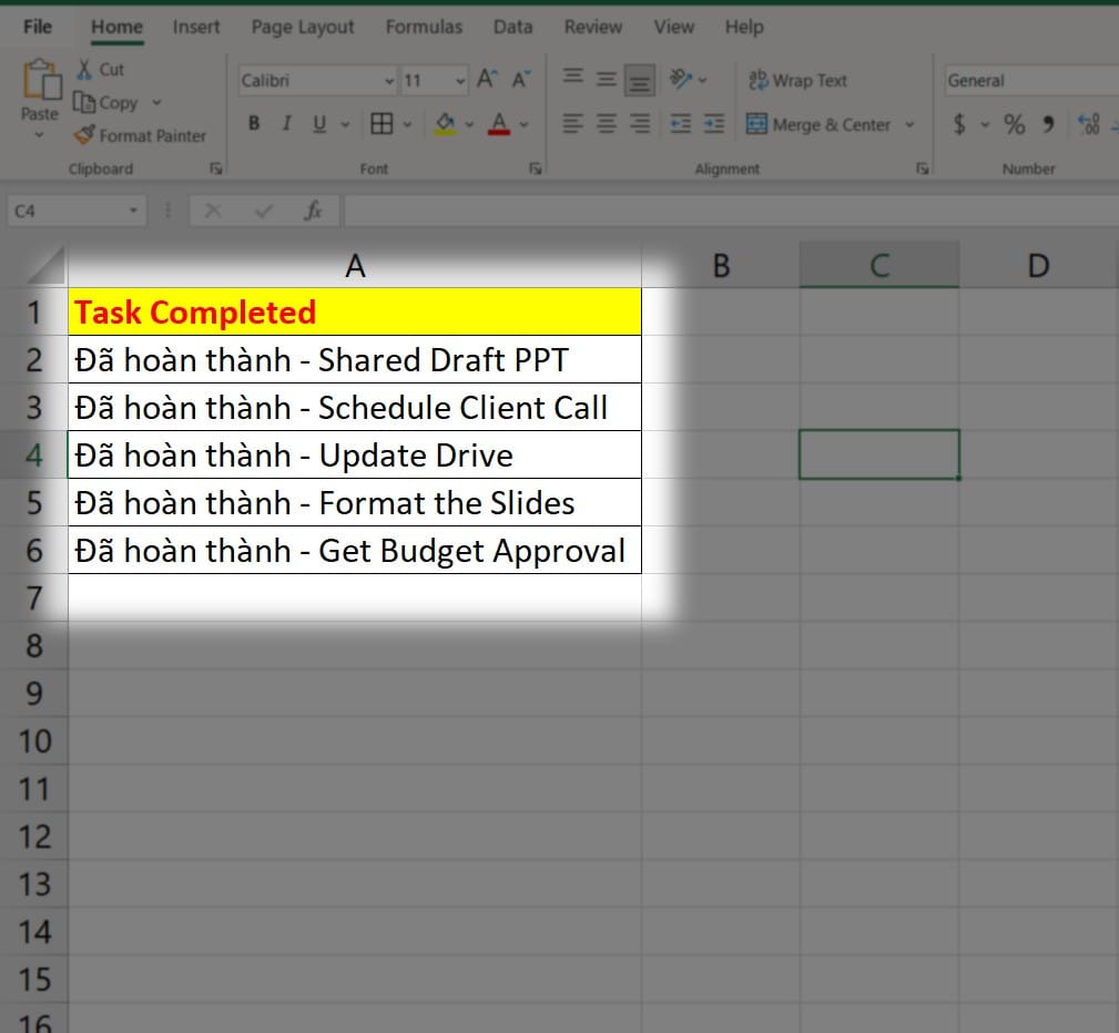 hình ảnh hoàn thành công việc