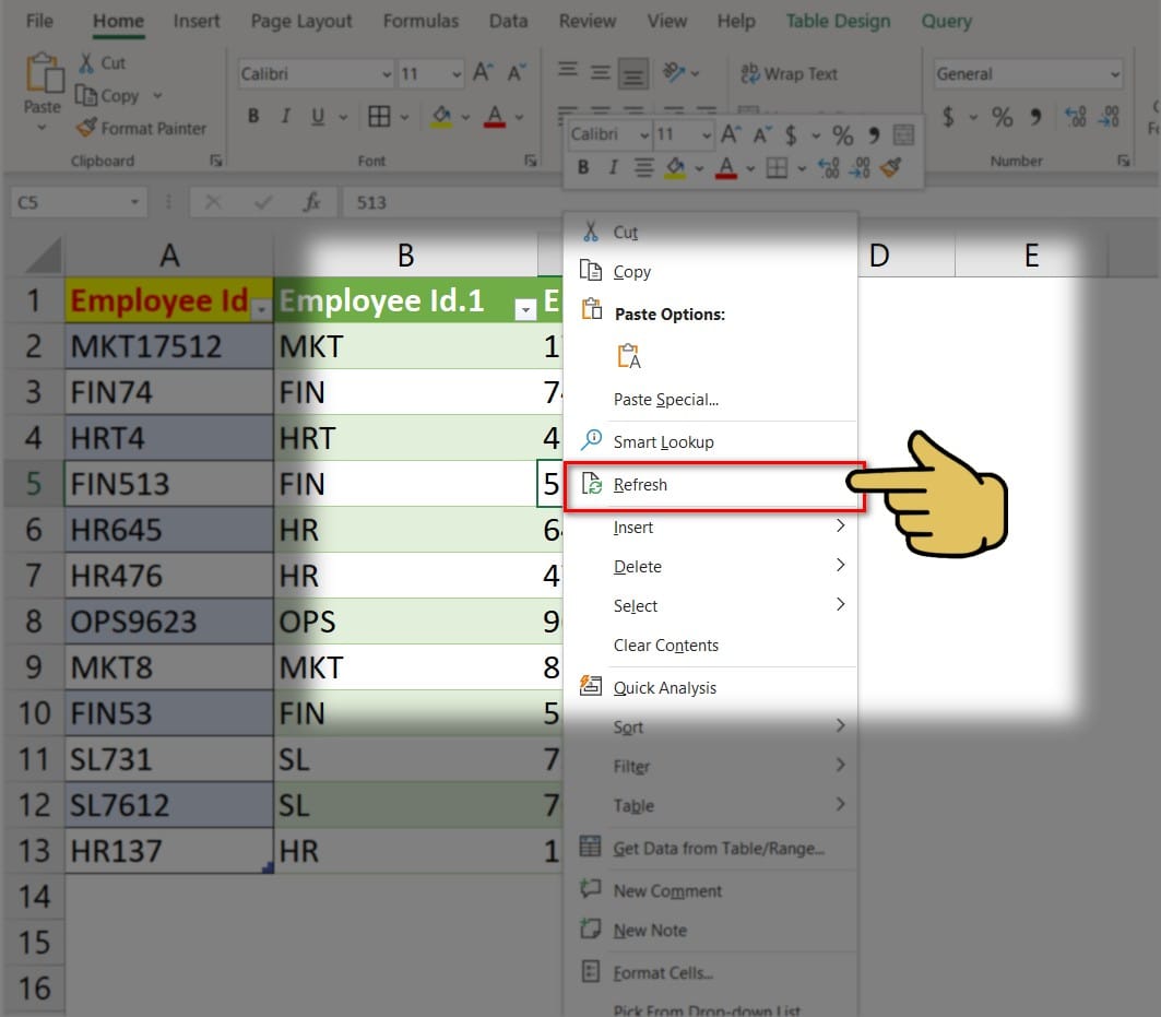 hình ảnh refresh lại dữ liệu