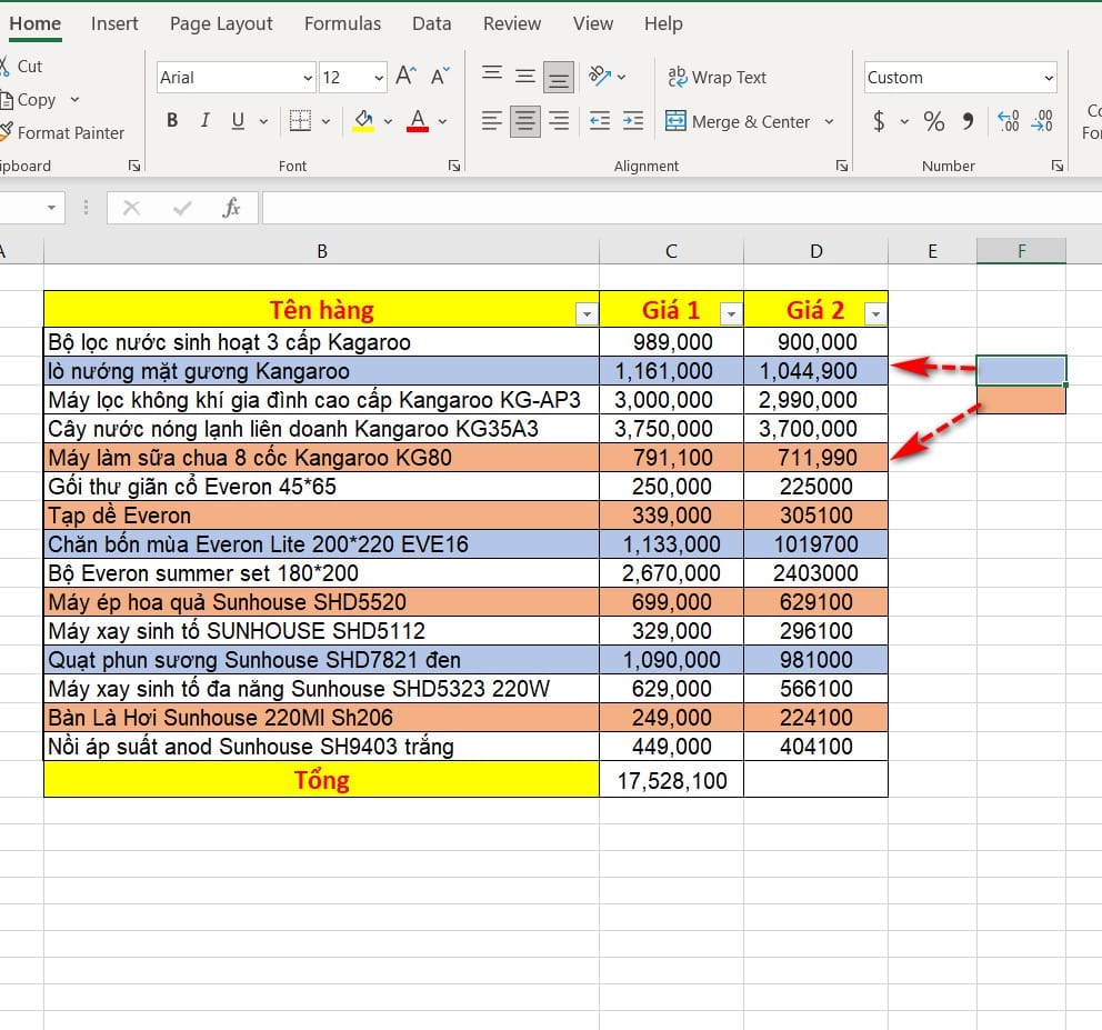 hình chọn màu mỗi ô